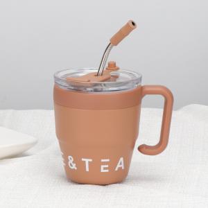 China Office and Home Essential Stainless Steel Insulated Mug / Tumbler with Lids and Straws Direct Drinking or Straw Option wholesale