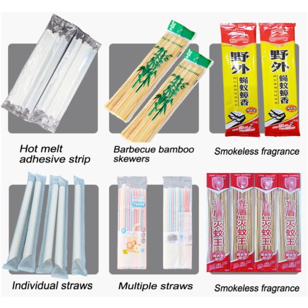 BBQ Skewers Bamboo Stick Packing Machine Automatic Counting And Feeding