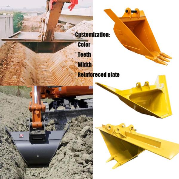 Quality Quick Delivery V Ditching Bucket For Excavator , Durable Trapezoidal V Ditch Bucket for sale