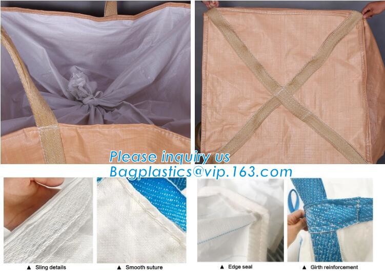 customizable PP u-panel baffle big bag /coated white woven PP jumbo bag/ventilated 4 panel baffle bag/all colors availab