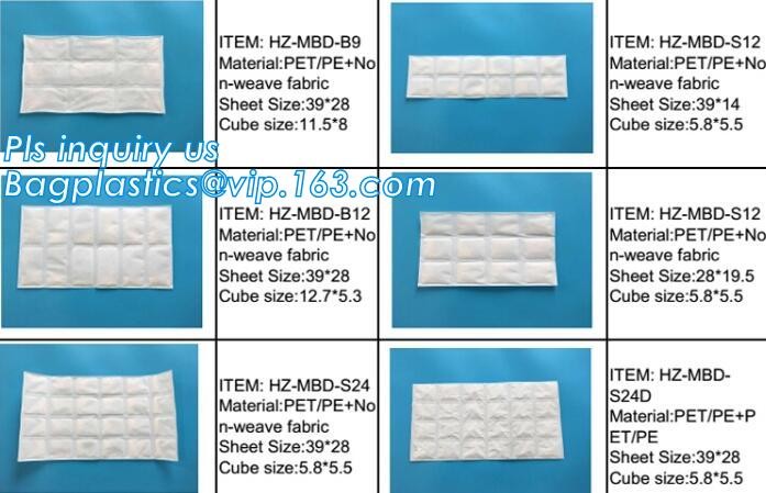Liquid and fruit fresh keeping ice bag pack, bagged ice storage box for fresh vegetables, disposable ice cube bag for fr