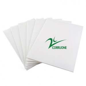 China Flame Retardant White Coroplast Board Glossy Lamination wholesale