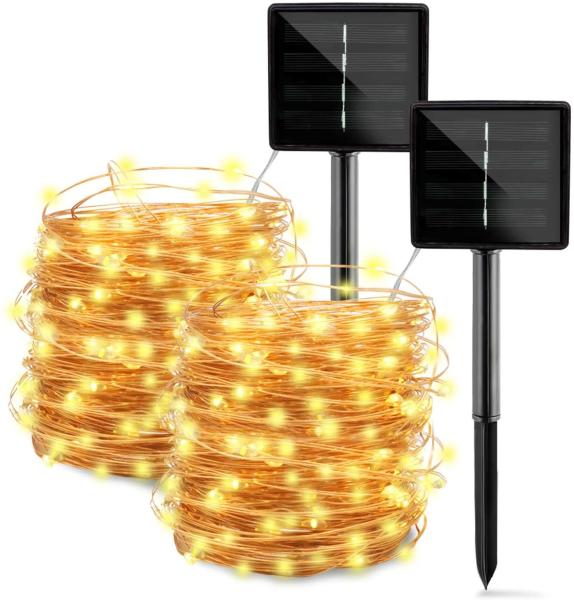Quality Waterproof Copper 8 Modes 72ft 200 LED Solar String Lights for sale