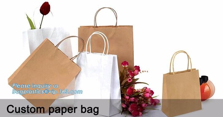 Customized Cut Printed Coated Paper Shopping Bag with Matt Lamination,rope handle custom logo printed white paper bag