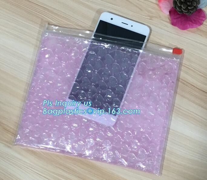 Customized Slider bubble bag, OEM Factory Price With custom Bubble k packaing bag, Reusable Packing Bubble Packing