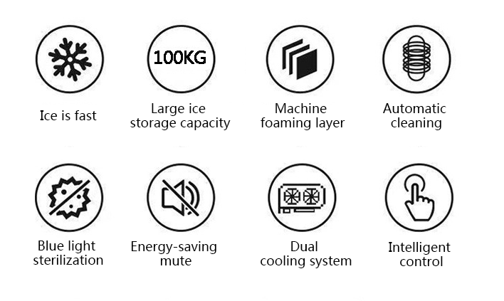 Push Button Control Panel Commercial Automatic Snow Ice Making Machine for Business 300KG 24h Snowflake Ice Block Maker