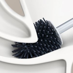 Bathroom Sustainable Silicone Toilet Cleaning Brush And Holder Set Multipurpose