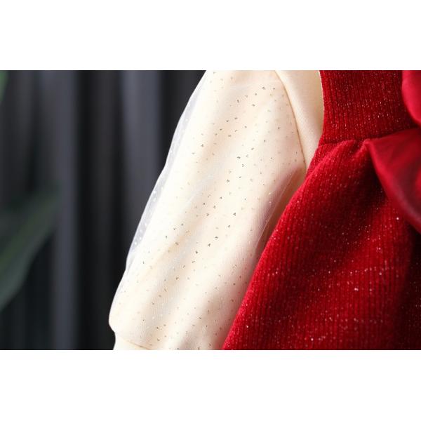 110cm 12kg Corduroy Children'S Dress Clothing White Shirt Long Sleeve With Bowknot