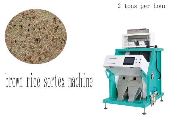 Quality Brown Rice Color Sorter 2 Ton/H Capacity With 5400 Pixel Intelligent for sale