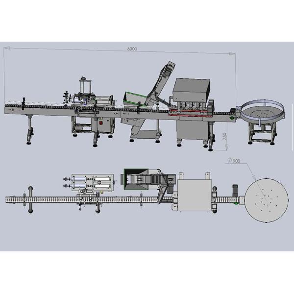 Chemicals Bottle Filling Line / Foaming Detergent Filling Machine Line With Servo Filling Machine