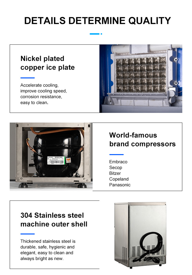 760*850*1100mm 149kg LZ-500 Large Capacity Cube Maker Ice Suppliers for Commercial