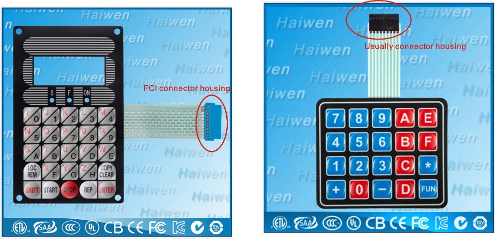 3 button membrane switch keyboard with lcd window