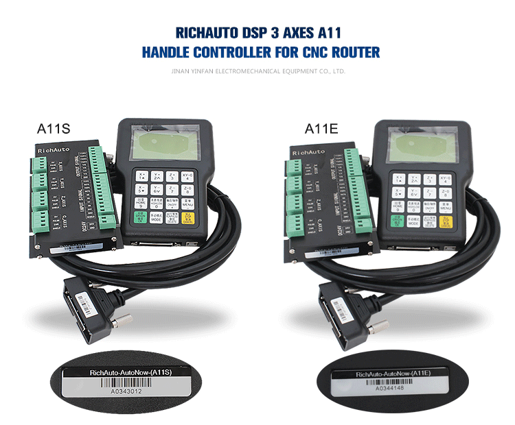 Cnc Router Controller Richauto DSP Controller For 3 Axis CNC Router A11E