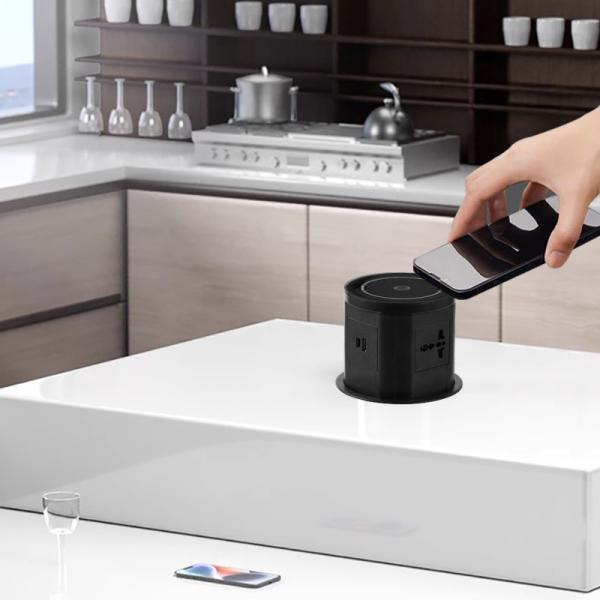 Quality Electric Pop-Up Tower Kitchen Desktop Speaker Socket with Wireless USB-C for Smart Homes for sale