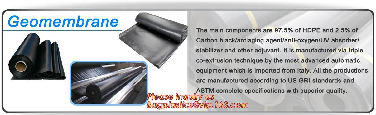 HDPE Geomembrane for Stock Water Tanks Liner,seepage-proofing HDPE film, 00:10 Fish Farm Pond Liner HDPE Geomembrane p