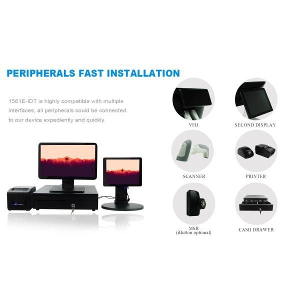 RoHS Approved 15.6 Inch Capacitive Touch Screen POS PC