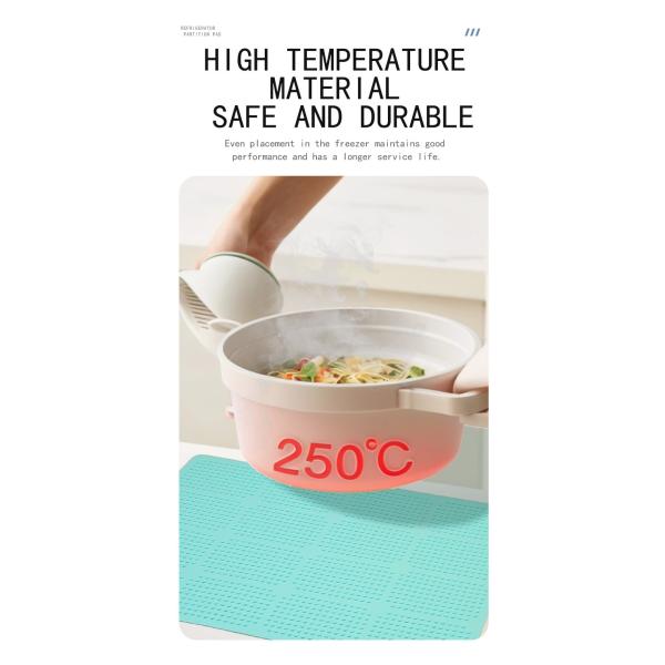 Reusable Silicone Refrigerator Liners Washable, Non-Slip Fridge Shelf Mats For Kitchen Organization, Waterproof & Oilproof Shelf Protectors For