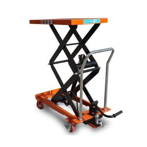 China 800KG Small Double Scissor Lifting Platform Manual Lifting Table with Low Price wholesale