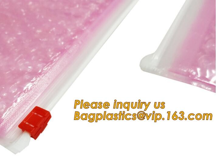 Zip lockk Bubble Bag Zipper Padded Bag with LOGO for Cosmetic,custom colorful metallic bubble zipper bag Packaging Cosmeti
