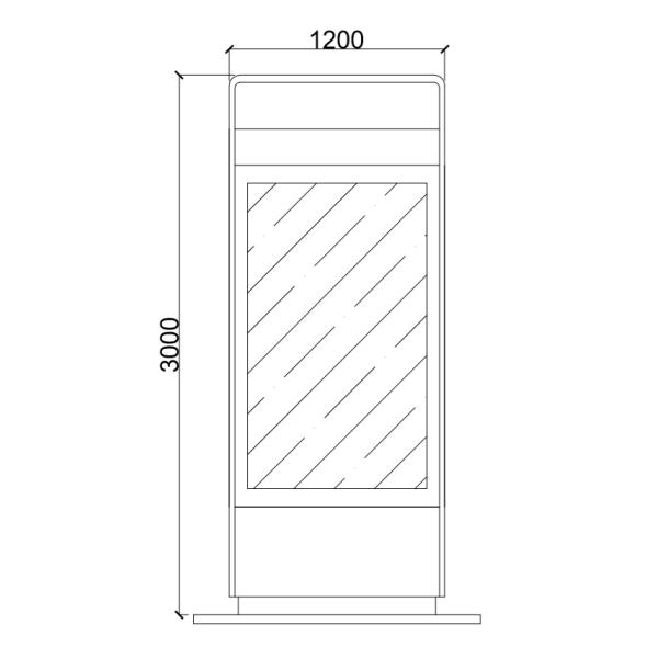 Illuminated 80mm Thickness 12V 60AH LCD Light Box