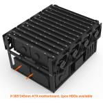 24 Bays Mining Rig Storage Miner Chassis Open Air New Design For Hard Drive Coin