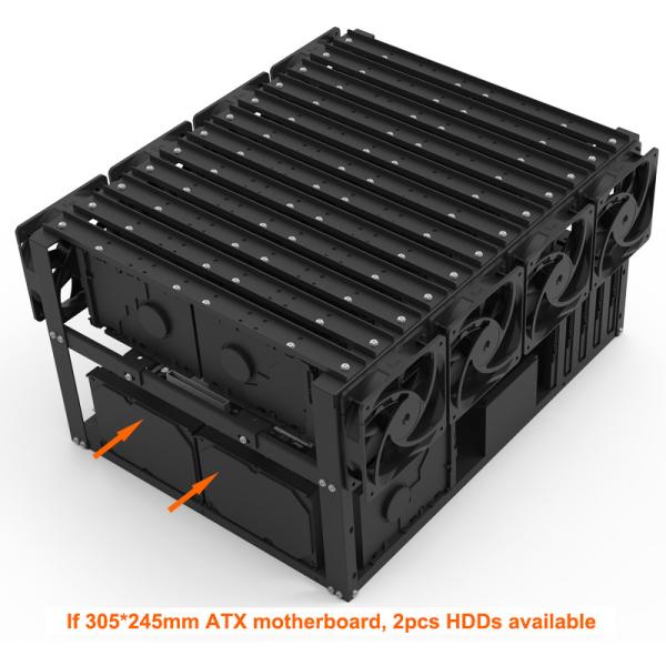 24 Bays Mining Rig Storage Miner Chassis Open Air New Design For Hard Drive Coin