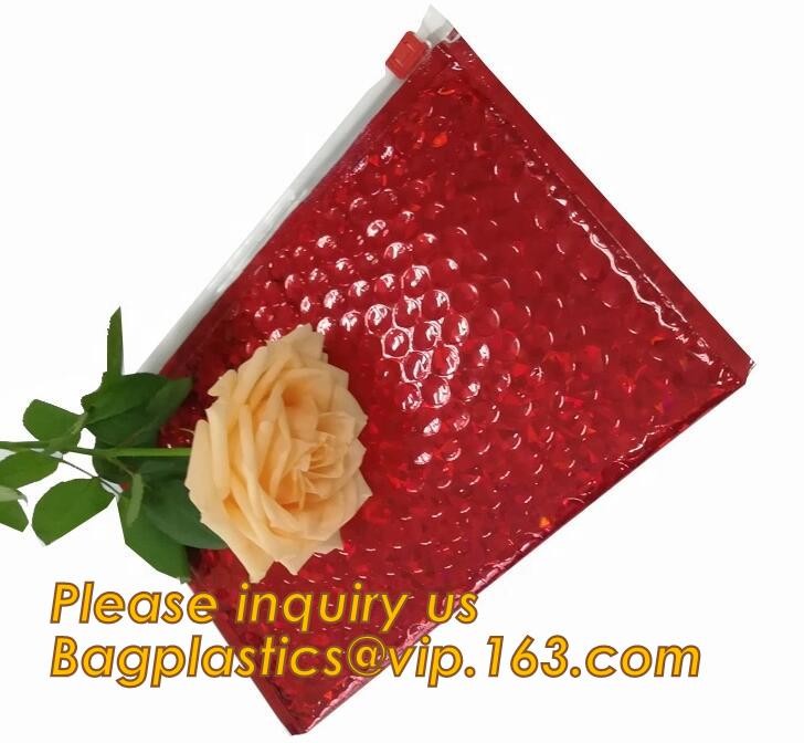 Cosmetic Slider Zip lockk Bubble Bags Bubble Slide Pouch,Zip lockk esd bubble bag bubble packaging wrap cosmetic pouch slide