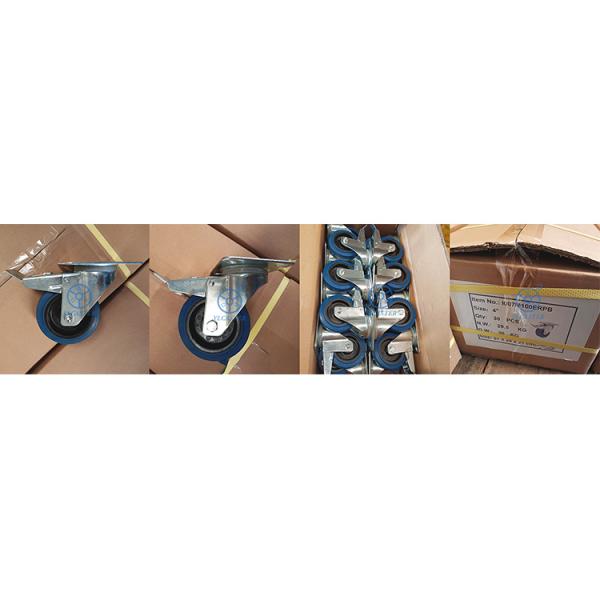 5 Inch 200kg Capacity Threaded Stem Casters With Roller Bearing
