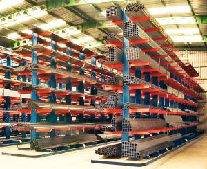 China Warehouse Structural Cantilever Shelves , Steel Cantilever Pipe Rack on sale