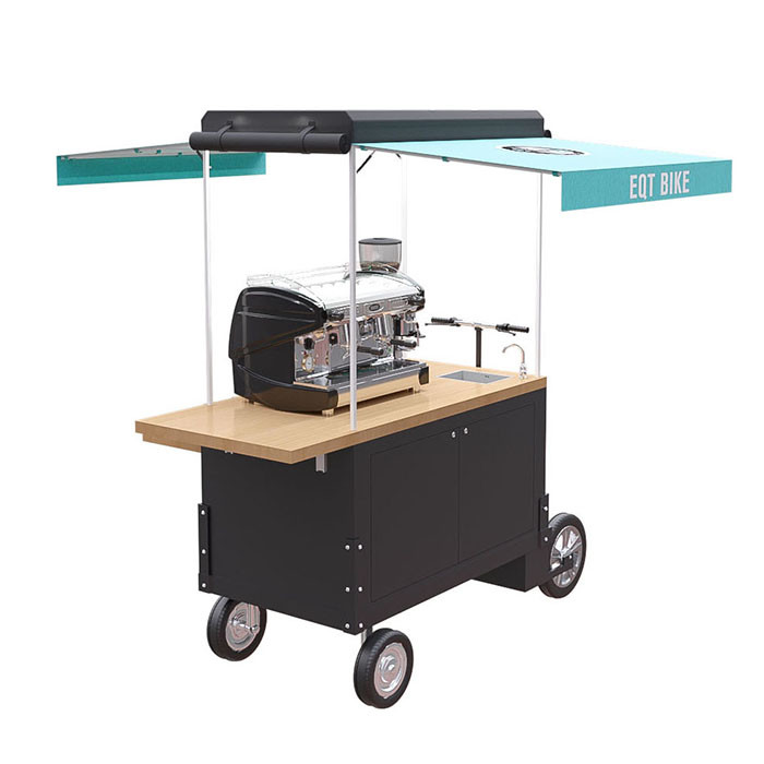 China CE 36V 12ah 350W Wooden Breakfast Coffee Bike Cart wholesale
