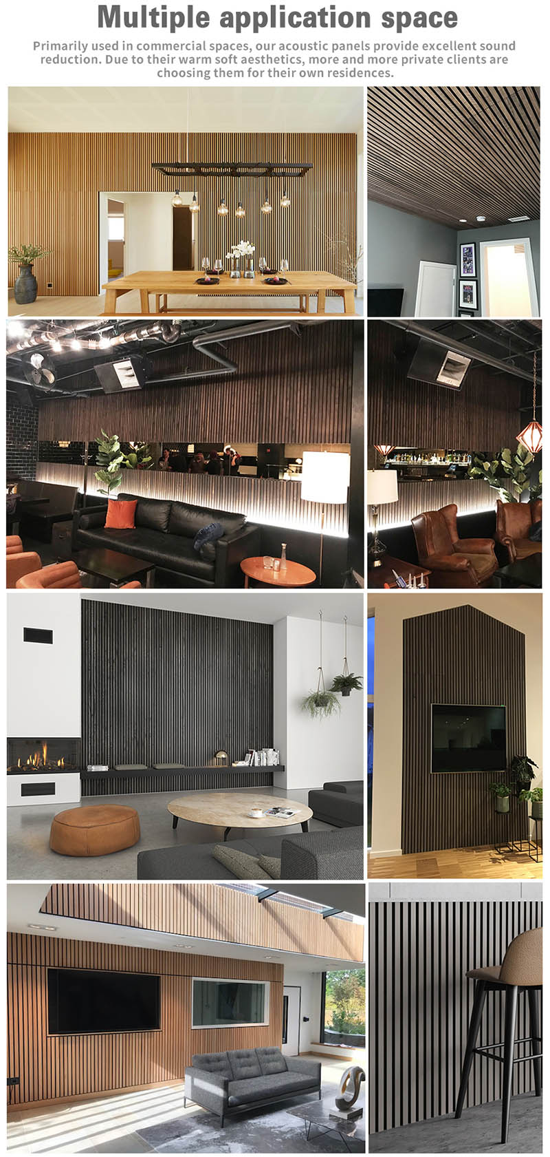 wall decor interior Modern salt wood veneer mdf akupanel acoustic panel wooden