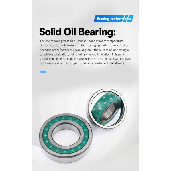 Solid Oil Self-Aligning Ball Bearing with High Load Capacity Easy to Install and Maintenance-Free