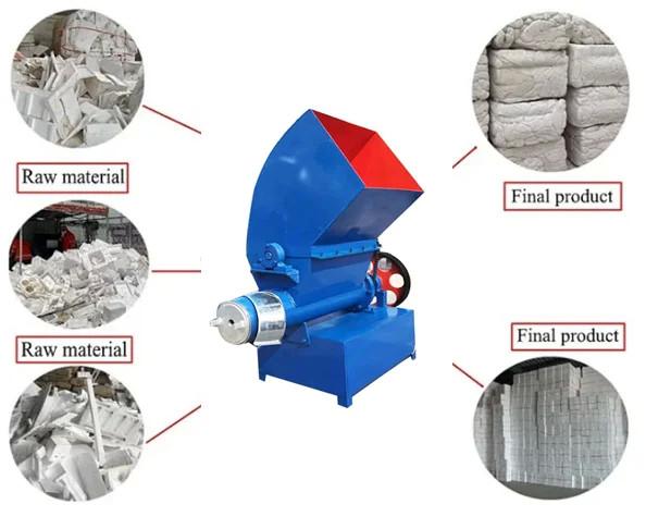 EPS molding Automatic foam crusher machine / Polystyrene foam hot melting recycling machine