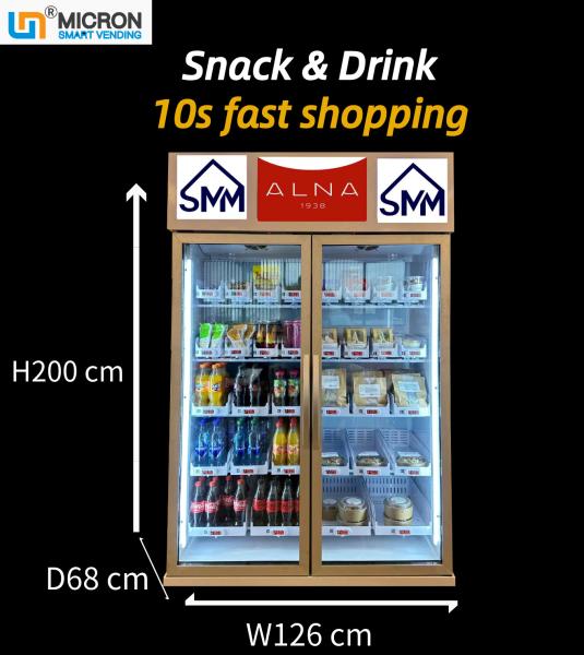 Card Reader Payment System Smart Fridge Vending Machine For Sanck And Drink With