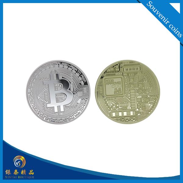Silver leaf mirror-matt effect metal coin for sale