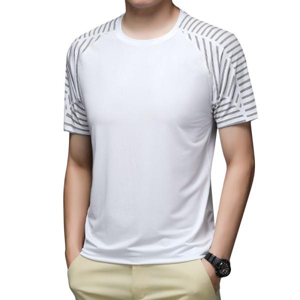 Quality Summer Thin Breathable Running Fitness Loose Short Sleeve T Shirt For Men for sale