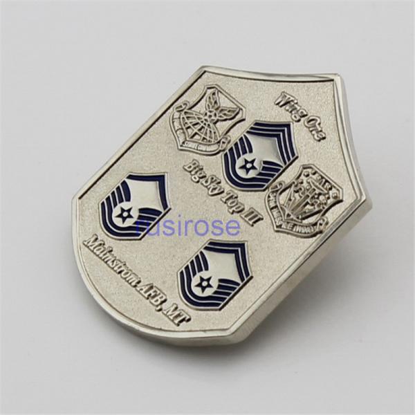 Quality Customized double-sided coin, custom made double-sided badge, soft metal badge, silver badge for sale