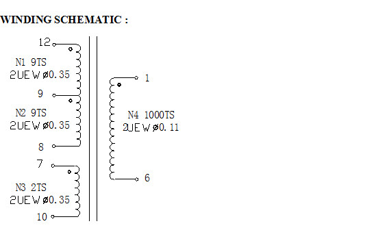 SMD PCB Small Isolation Transformer , EPC19 THT 110v 220v High Frequency Transformer