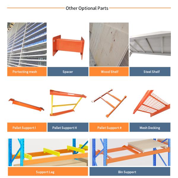 1500-12000mm Height Warehouse Rack Heavy Duty Pallet Racking System with Pallet Supporter