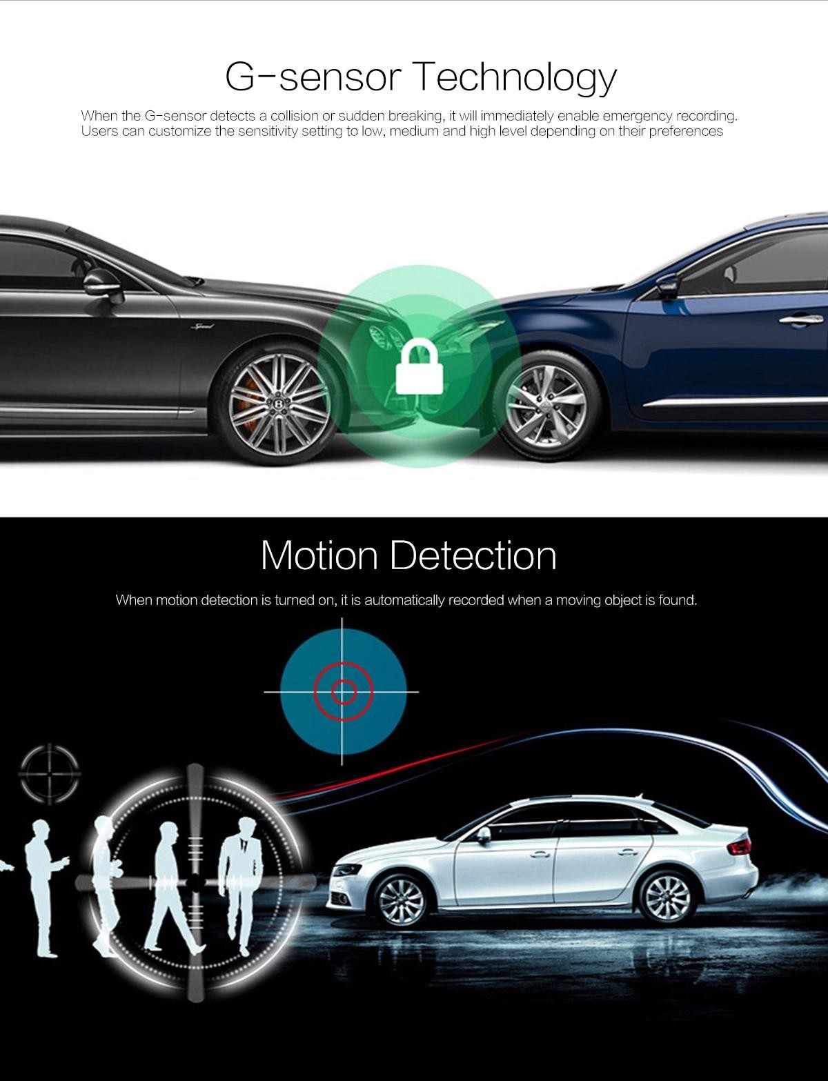 1080P Mini USB ADAS FHD Rear View Mirror Recorder Car DVR Security System