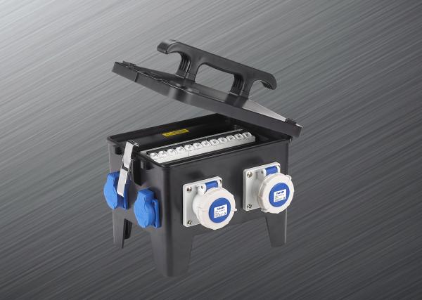 Quality Rainproof 12 Ways Temporary Power Distribution Box 30 * 28.7 * 23CM Size for sale