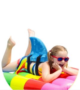 China Pool Training Kickboard for Kids Float Shark Fin EVA Blue Belt Accessories wholesale