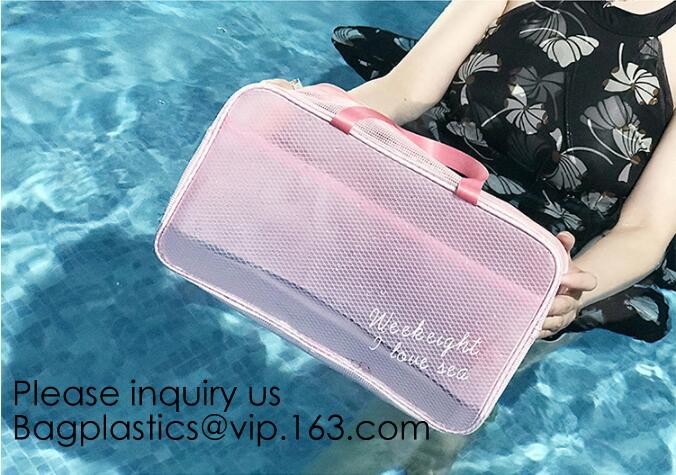 Custom Clear Pvc Lady Handbag Set Transparent Beach Tote Bag With Inner Pouch,Shoulder Tote Holographic PVC Beach Bag