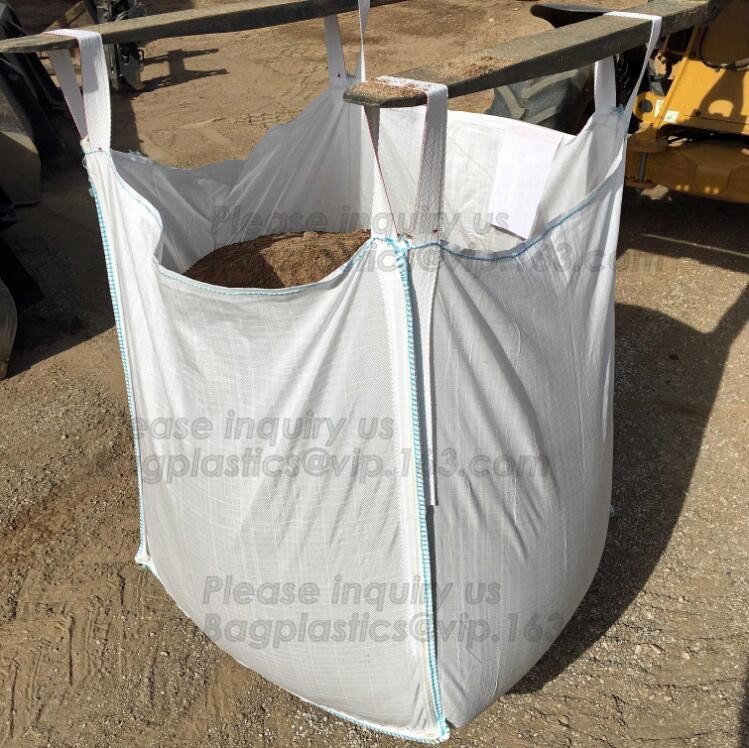 polypropylene woven plastic jumbo bag pp big bag for sand, building material, 500kg-1000kg PP Woven Jumbo Bag Big Bag wi