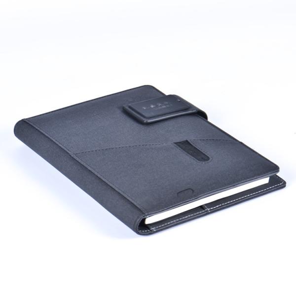 Quality Soft Pu Leather Business Notebook , Customized Power Bank Notebook for sale