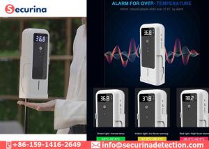 China ABS Shell Portable Body Temperature Detection Hands Sanitizer Disinfection Station with Digital LED Screen wholesale