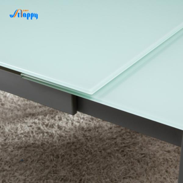 Quality Easy Cleaning 1400mm Length Rectangular Extendable Table With Iron Legs Dt-964-110 for sale
