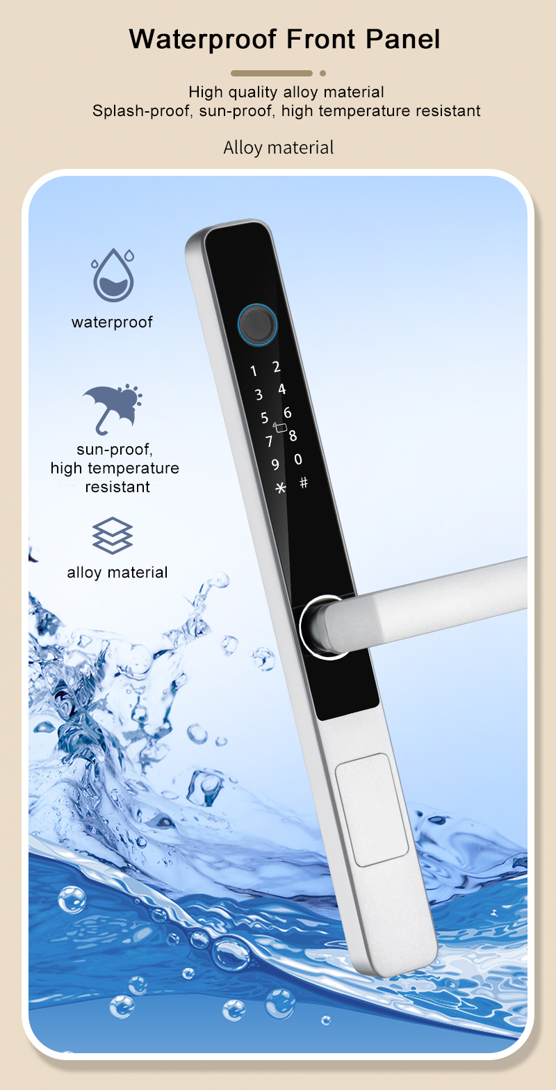 3kg App Controlled Front Door Lock Ttlock Smart Lock Aluminium Door