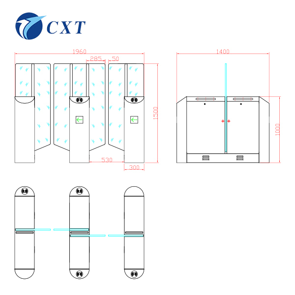 Intelligent Access Control Turnstile Gate RFID Automatic Anti Collision 510YX