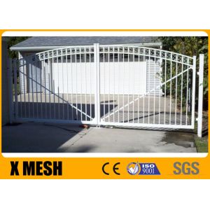 China White Aluminum Flat Top Security Metal Fencing 6 Point Welds wholesale